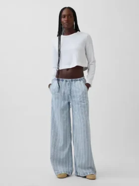 Ultrazachte, ruimvallende Jeans met middelhoge taille