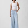 Ultrazachte, ruimvallende Jeans met middelhoge taille
