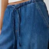 Ultrazachte, ruimvallende Jeans met middelhoge taille