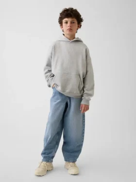 Ultrazachte, ruimvallende Jeans met taps toelopende pijpen voor kinderen