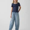 Ultrazachte, ruimvallende Jeans met taps toelopende pijpen voor kinderen