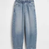 Ultrazachte, ruimvallende Jeans met taps toelopende pijpen voor kinderen