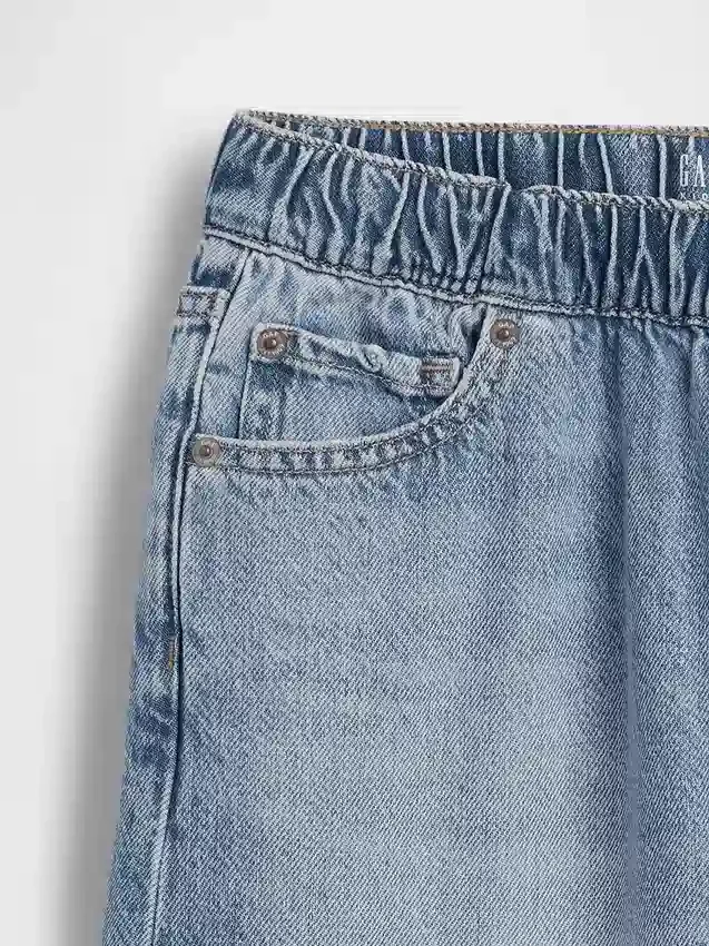 Ultrazachte, ruimvallende Jeans met taps toelopende pijpen voor kinderen