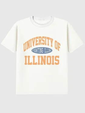 University of Illinois Vintage Fighting Illini-T-shirt met print