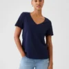 V-hals T-shirt van biologisch katoen (Vintagesoft)