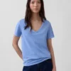 V-hals T-shirt van biologisch katoen (Vintagesoft)