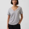 V-hals T-shirt van biologisch katoen (Vintagesoft)