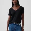 V-hals T-shirt van biologisch katoen (Vintagesoft)