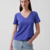 V-hals T-shirt van biologisch katoen (Vintagesoft)