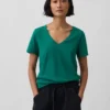 V-hals T-shirt van biologisch katoen (Vintagesoft)