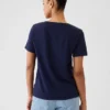 V-hals T-shirt van biologisch katoen (Vintagesoft)