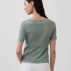 V-hals T-shirt van biologisch katoen (Vintagesoft)