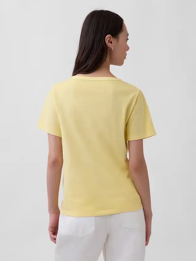 V-hals T-shirt van biologisch katoen (Vintagesoft)