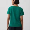 V-hals T-shirt van biologisch katoen (Vintagesoft)