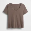 V-hals T-shirt van biologisch katoen (Vintagesoft)
