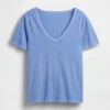 V-hals T-shirt van biologisch katoen (Vintagesoft)