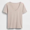 V-hals T-shirt van biologisch katoen (Vintagesoft)