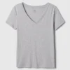 V-hals T-shirt van biologisch katoen (Vintagesoft)