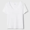 V-hals T-shirt van biologisch katoen (Vintagesoft)