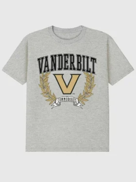 Vanderbilt University Laurels donker T-shirt met opdruk