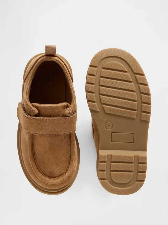 Vegan suède loafers voor peuters