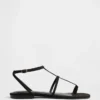 Vegan suède sandalen met T-band