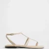 Vegan suède sandalen met T-band
