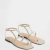 Vegan suède sandalen met T-band