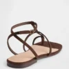 Vegan suède sandalen met T-band