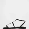 Vegan suède sandalen met T-band