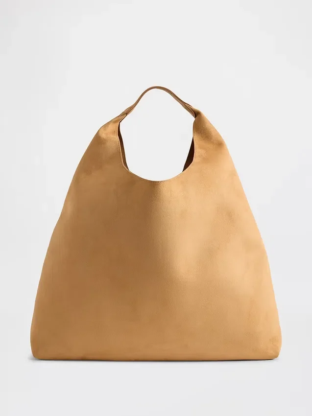 Vegan suède slouchy draagtas