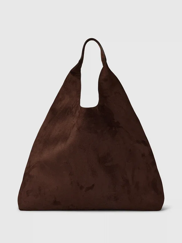 Vegan suède slouchy draagtas