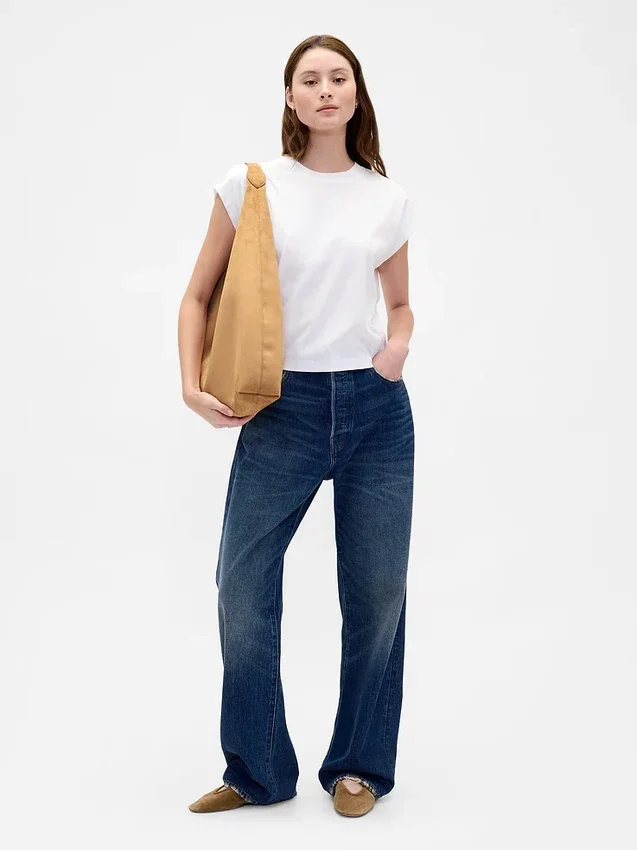 Vegan suède slouchy draagtas