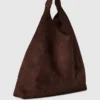 Vegan suède slouchy draagtas