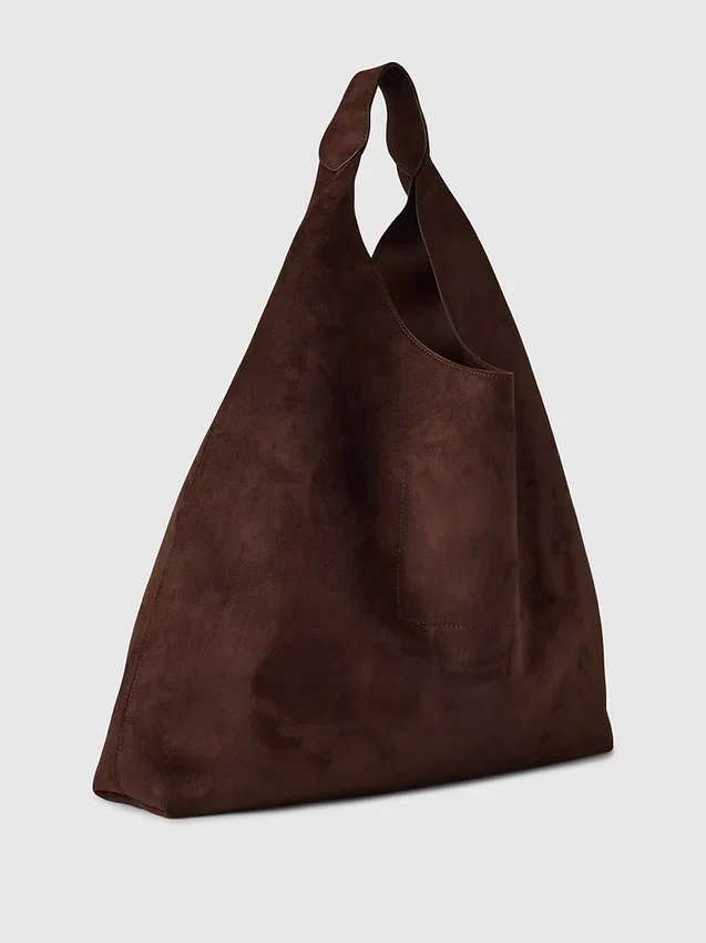 Vegan suède slouchy draagtas