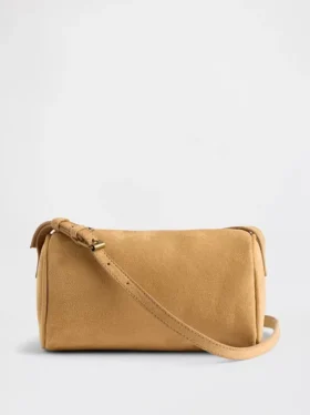 Vegan suède tonvormige tas