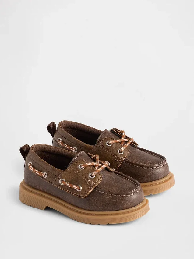 Veganistische leren bootschoenen voor peuters
