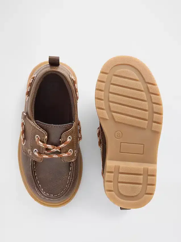 Veganistische leren bootschoenen voor peuters