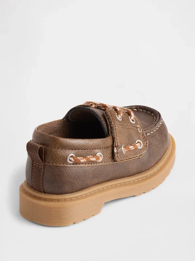 Veganistische leren bootschoenen voor peuters