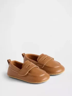 Veganistische leren loafers voor baby’s