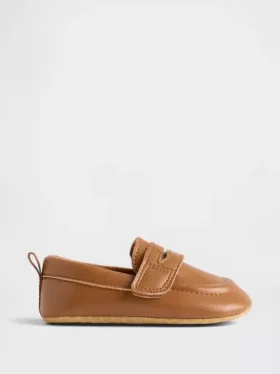 Veganistische leren loafers voor baby’s