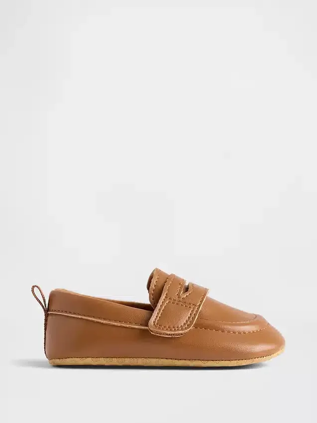 Veganistische leren loafers voor baby’s