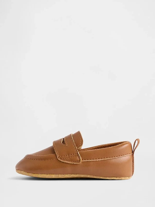 Veganistische leren loafers voor baby’s