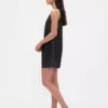 Veganistische leren mini-shiftjurk