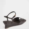 Veganistische sandalen met sleehak