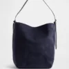 Veganistische suède bucketbag