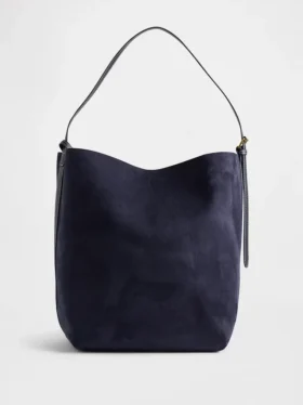 Veganistische suède bucketbag