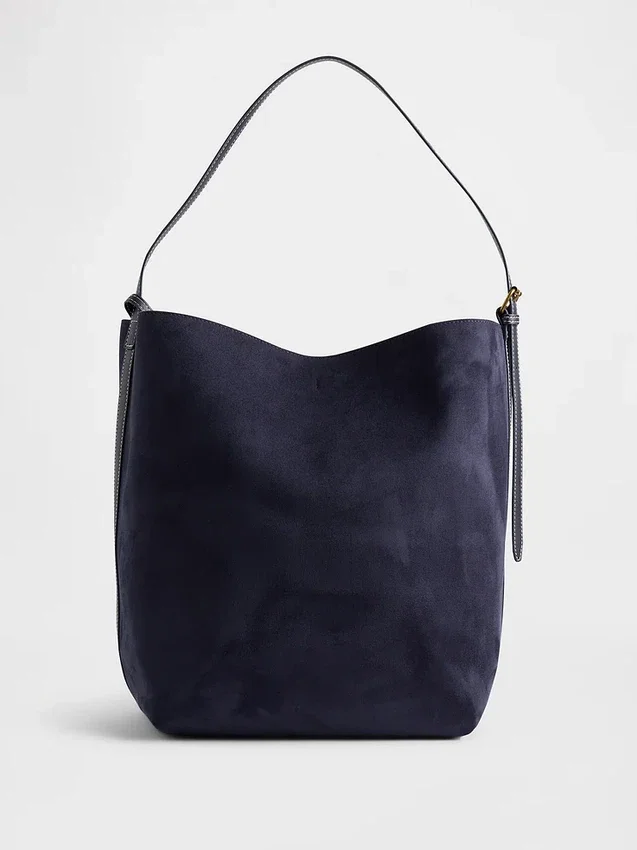 Veganistische suède bucketbag