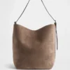 Veganistische suède bucketbag