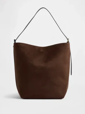 Veganistische suède bucketbag